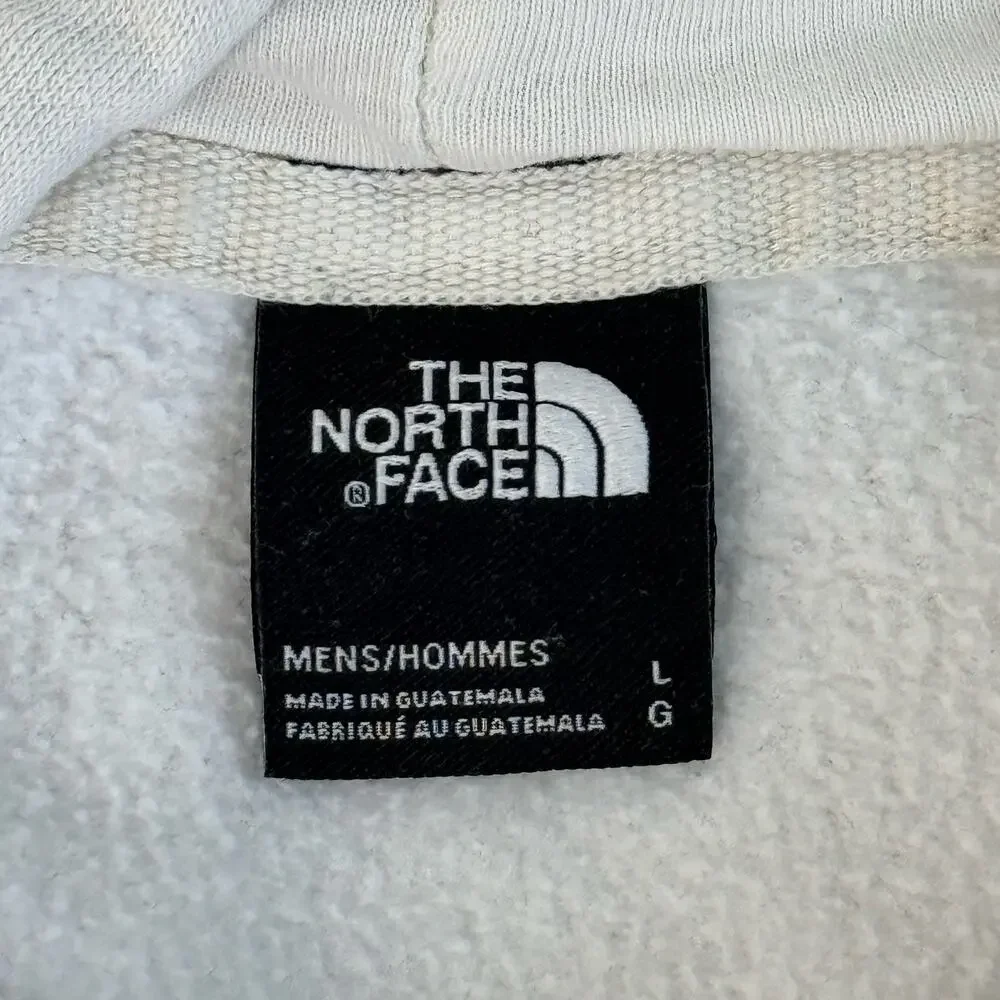 The North Face Big Logo Pullover Hoodie Mens Large Cream Gorpcore Casual Fit